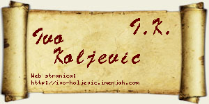 Ivo Koljević vizit kartica